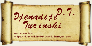 Đenadije Turinski vizit kartica